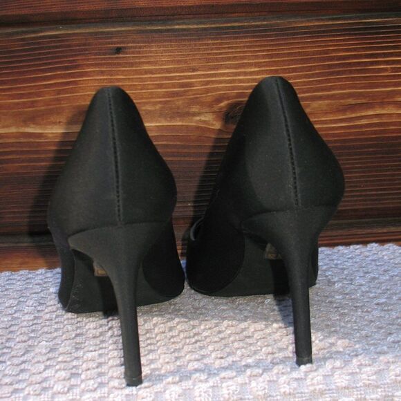 Jeffrey Campbell Womens 9 Black Pointed Toe Classic Pumps Heels Shoes - Picture 6 of 9